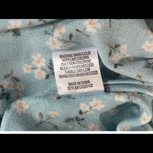 Chelsea & Violet Crop Tank Blouse Girls XL Lt Blue Ruffle around top NWT. $34 - Picture 4 of 5